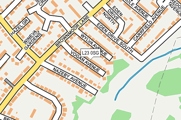L23 0SG map - OS OpenMap – Local (Ordnance Survey)