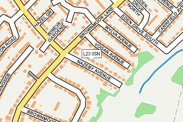 L23 0SN map - OS OpenMap – Local (Ordnance Survey)