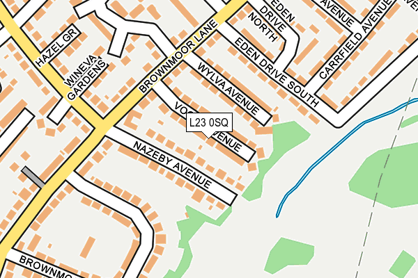 L23 0SQ map - OS OpenMap – Local (Ordnance Survey)
