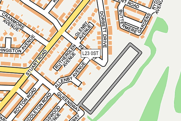 L23 0ST map - OS OpenMap – Local (Ordnance Survey)