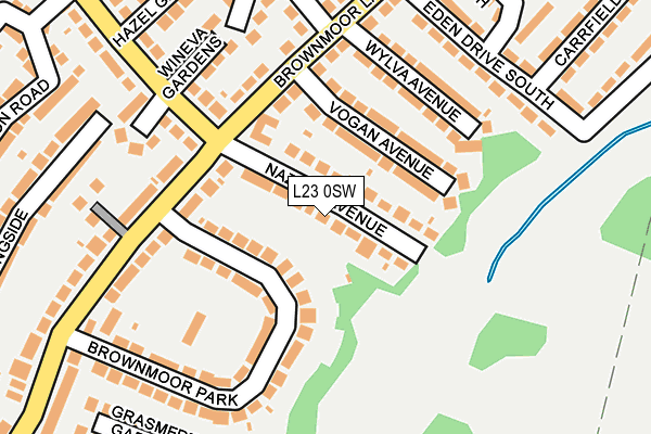 L23 0SW map - OS OpenMap – Local (Ordnance Survey)