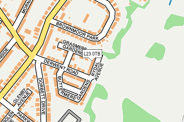 L23 0TB map - OS OpenMap – Local (Ordnance Survey)