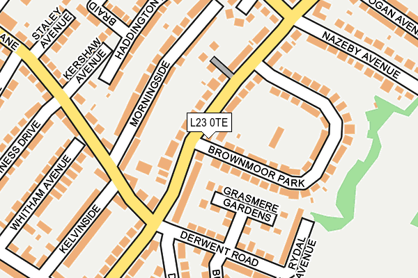 L23 0TE map - OS OpenMap – Local (Ordnance Survey)