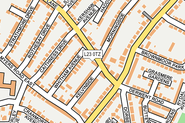 L23 0TZ map - OS OpenMap – Local (Ordnance Survey)