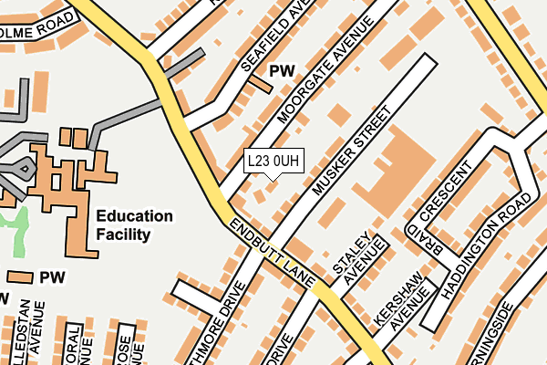 L23 0UH map - OS OpenMap – Local (Ordnance Survey)