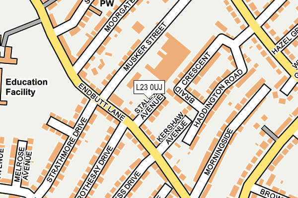 L23 0UJ map - OS OpenMap – Local (Ordnance Survey)