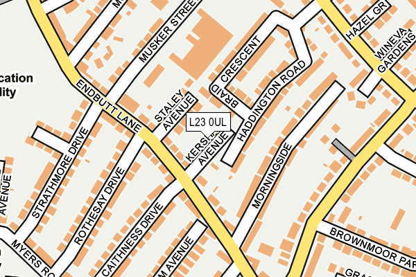 L23 0UL map - OS OpenMap – Local (Ordnance Survey)