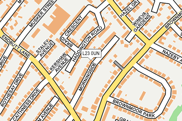 L23 0UN map - OS OpenMap – Local (Ordnance Survey)