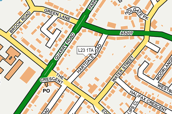 L23 1TA map - OS OpenMap – Local (Ordnance Survey)