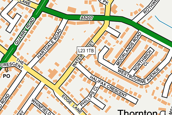 L23 1TB map - OS OpenMap – Local (Ordnance Survey)