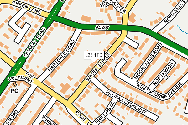 L23 1TD map - OS OpenMap – Local (Ordnance Survey)