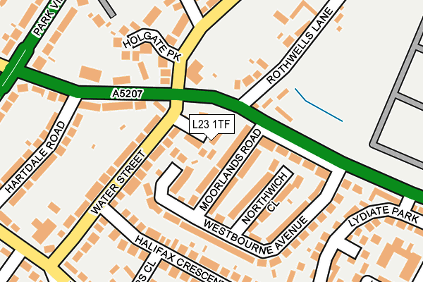 L23 1TF map - OS OpenMap – Local (Ordnance Survey)