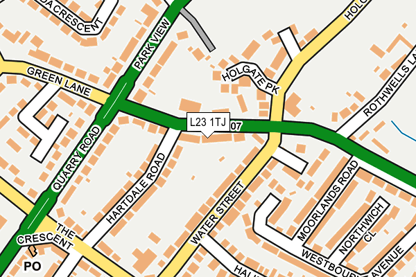 L23 1TJ map - OS OpenMap – Local (Ordnance Survey)