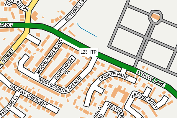 L23 1TP map - OS OpenMap – Local (Ordnance Survey)