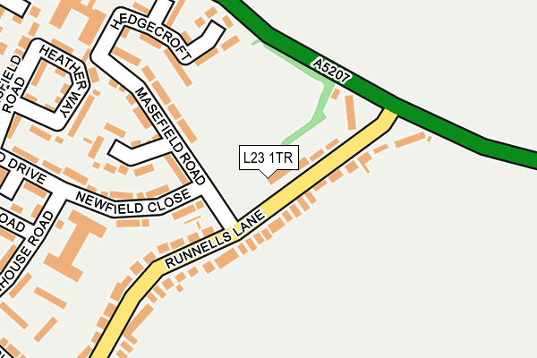 L23 1TR map - OS OpenMap – Local (Ordnance Survey)