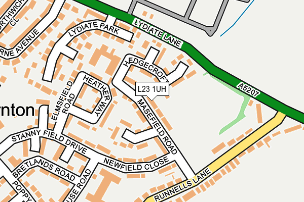 L23 1UH map - OS OpenMap – Local (Ordnance Survey)