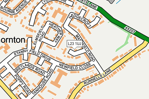 L23 1UJ map - OS OpenMap – Local (Ordnance Survey)