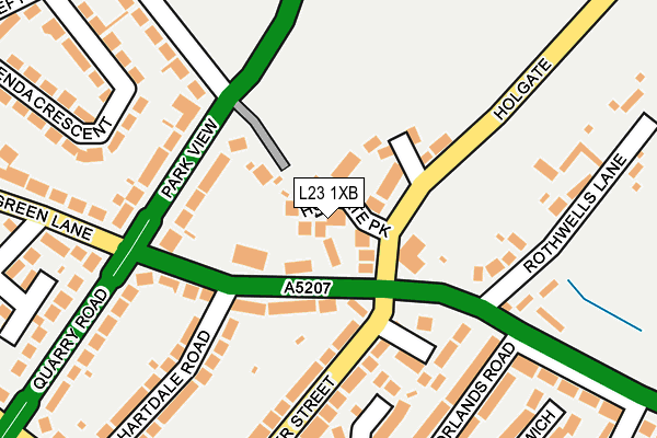 L23 1XB map - OS OpenMap – Local (Ordnance Survey)