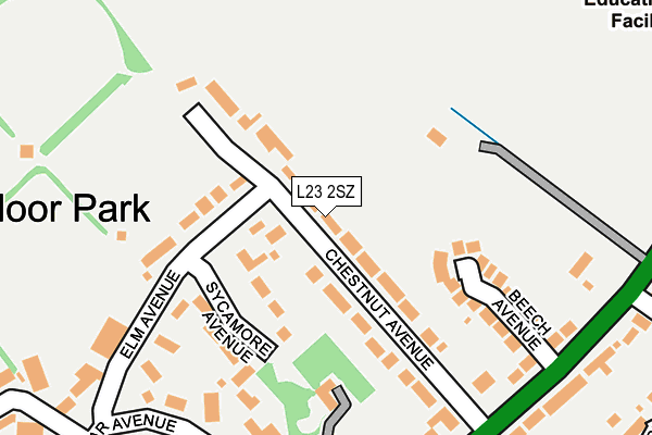L23 2SZ map - OS OpenMap – Local (Ordnance Survey)