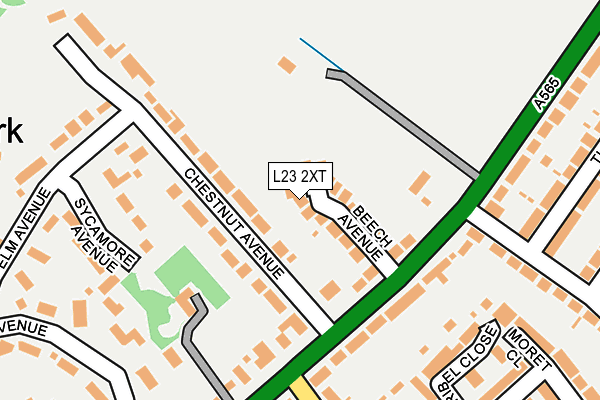 L23 2XT map - OS OpenMap – Local (Ordnance Survey)