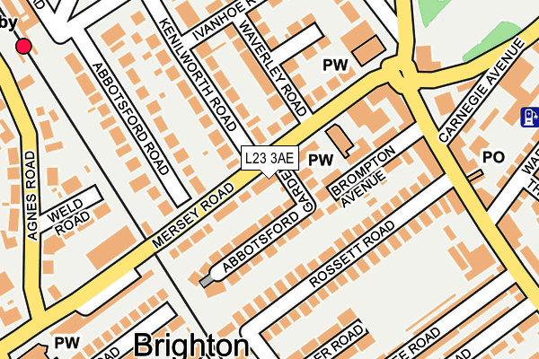 L23 3AE map - OS OpenMap – Local (Ordnance Survey)