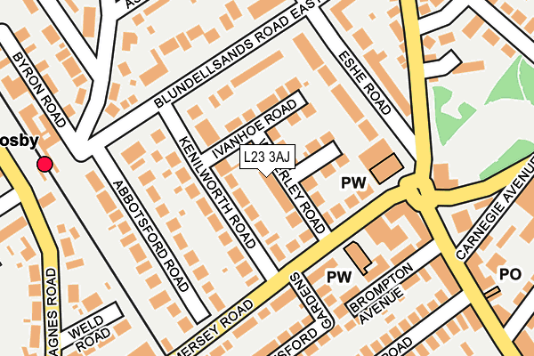 L23 3AJ map - OS OpenMap – Local (Ordnance Survey)