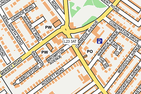 L23 3AT map - OS OpenMap – Local (Ordnance Survey)