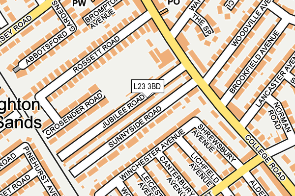 L23 3BD map - OS OpenMap – Local (Ordnance Survey)
