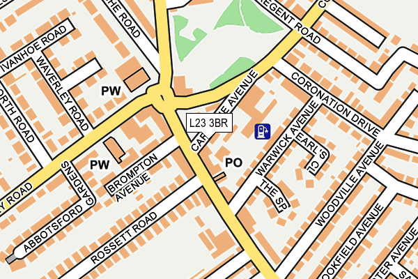 L23 3BR map - OS OpenMap – Local (Ordnance Survey)