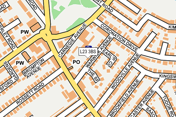 L23 3BS map - OS OpenMap – Local (Ordnance Survey)