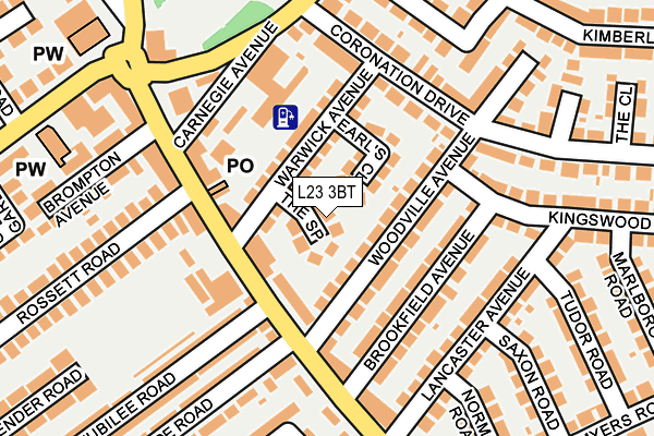 L23 3BT map - OS OpenMap – Local (Ordnance Survey)
