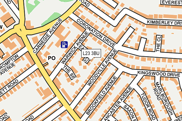 L23 3BU map - OS OpenMap – Local (Ordnance Survey)