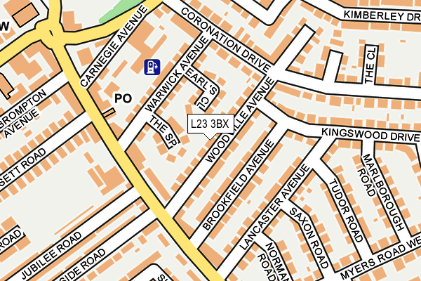 L23 3BX map - OS OpenMap – Local (Ordnance Survey)