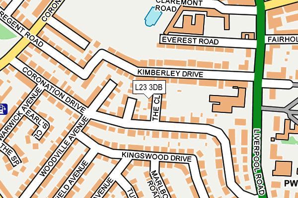 L23 3DB map - OS OpenMap – Local (Ordnance Survey)