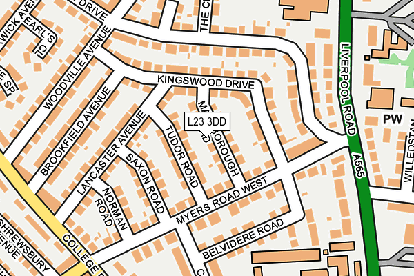 L23 3DD map - OS OpenMap – Local (Ordnance Survey)