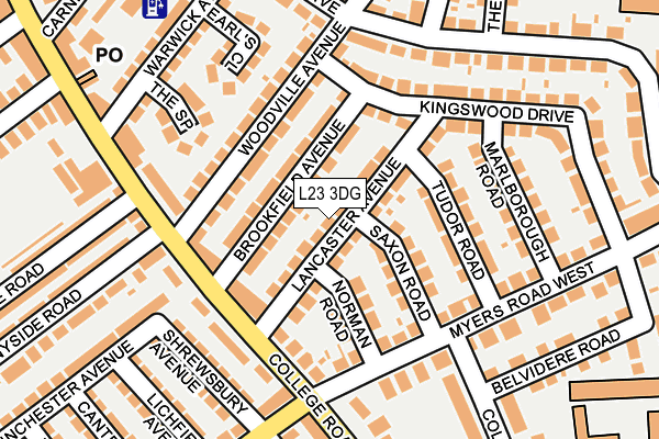 L23 3DG map - OS OpenMap – Local (Ordnance Survey)