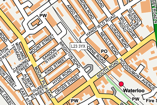 L23 3YX map - OS OpenMap – Local (Ordnance Survey)