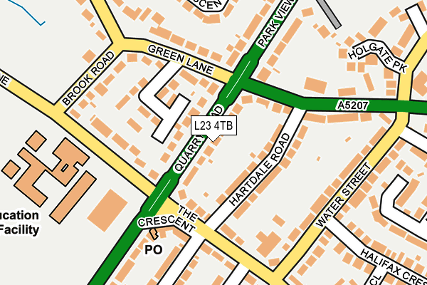 L23 4TB map - OS OpenMap – Local (Ordnance Survey)