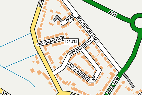 L23 4TJ map - OS OpenMap – Local (Ordnance Survey)