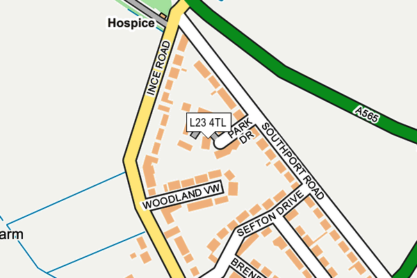 L23 4TL map - OS OpenMap – Local (Ordnance Survey)