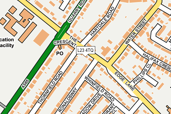 L23 4TQ map - OS OpenMap – Local (Ordnance Survey)