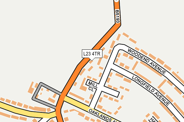 L23 4TR map - OS OpenMap – Local (Ordnance Survey)