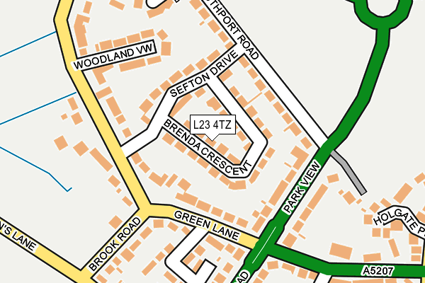 L23 4TZ map - OS OpenMap – Local (Ordnance Survey)