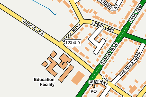L23 4UD map - OS OpenMap – Local (Ordnance Survey)