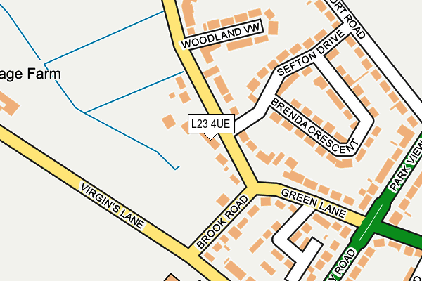 L23 4UE map - OS OpenMap – Local (Ordnance Survey)