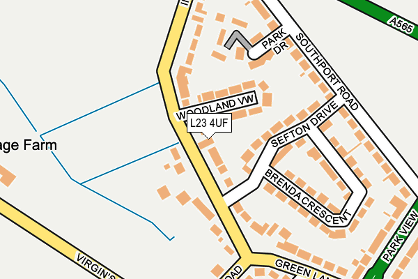 L23 4UF map - OS OpenMap – Local (Ordnance Survey)