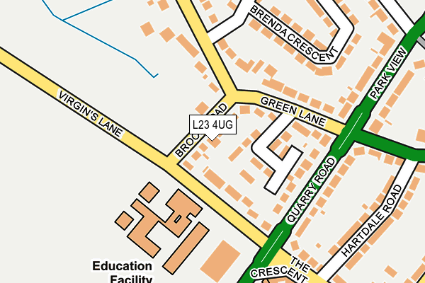 L23 4UG map - OS OpenMap – Local (Ordnance Survey)