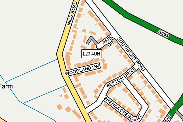 L23 4UH map - OS OpenMap – Local (Ordnance Survey)