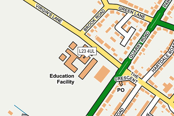 L23 4UL map - OS OpenMap – Local (Ordnance Survey)