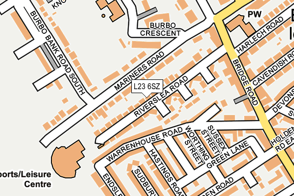 L23 6SZ map - OS OpenMap – Local (Ordnance Survey)